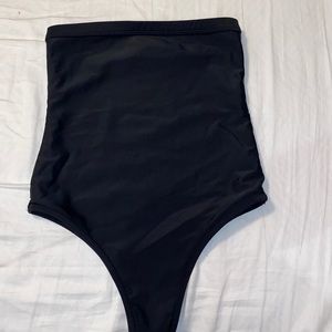 Black Strapless One Piece